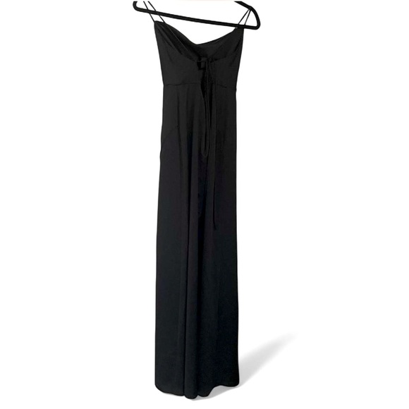 NWOT - BHLDN Remy Cowl Neck Black Maxi Dress with Slit - Size 4 - Picture 4 of 7